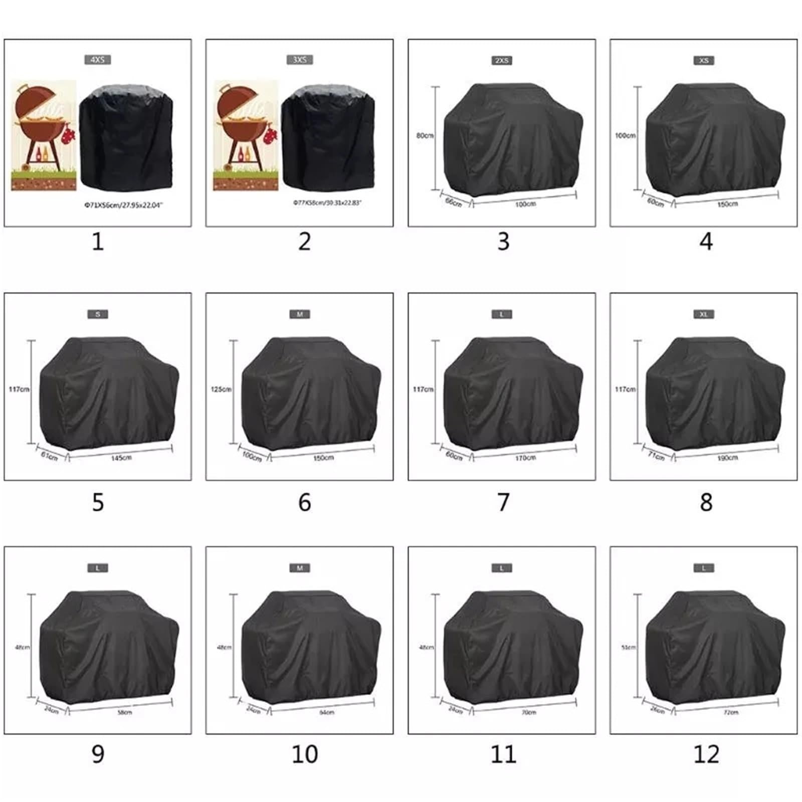 Pokrowiec na grill, Pokrowiec na grilla Oxford Cloth, odporny blaknięcie, regulowany pokrowiec gazowego, wytrzymałe narzędzia do grillowania(145X61X117cm)