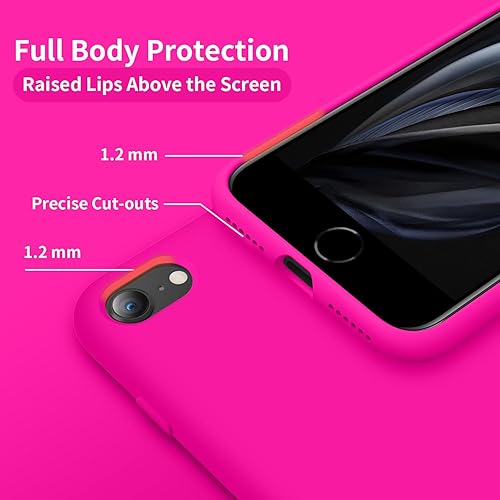 Miniatura 10 de Cordking Funda para iPhone SE 20222020, iPhone 7 8, funda ultradelgada de silicona a prueba de golpes con forro de microfibra suave, 4.7 pulgadas,