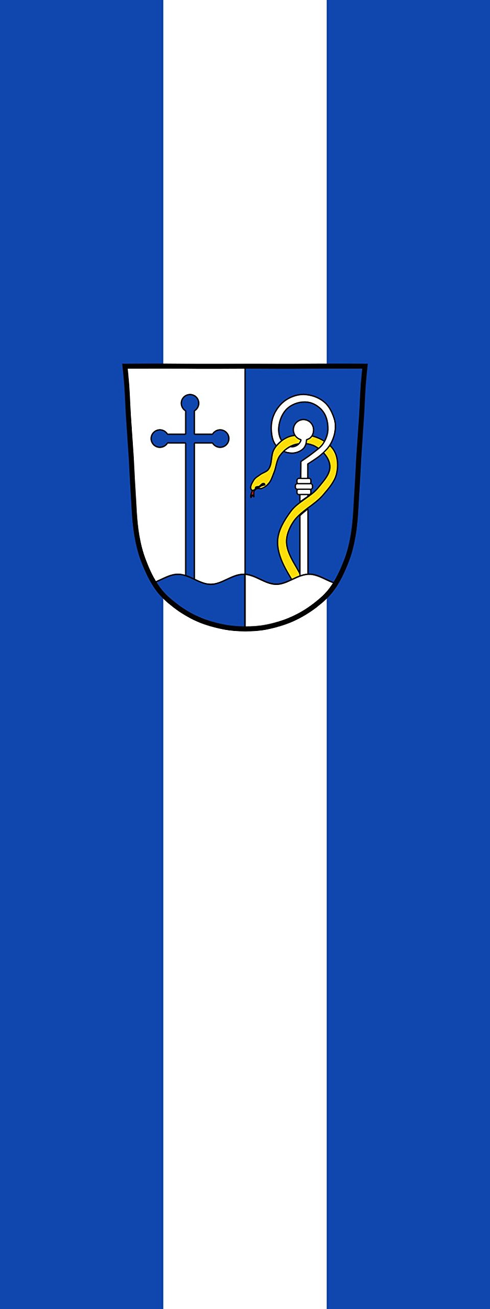Drapeau Hettenshausen pour mât de cérémonie publique format vertical 400x150cm de 6m²