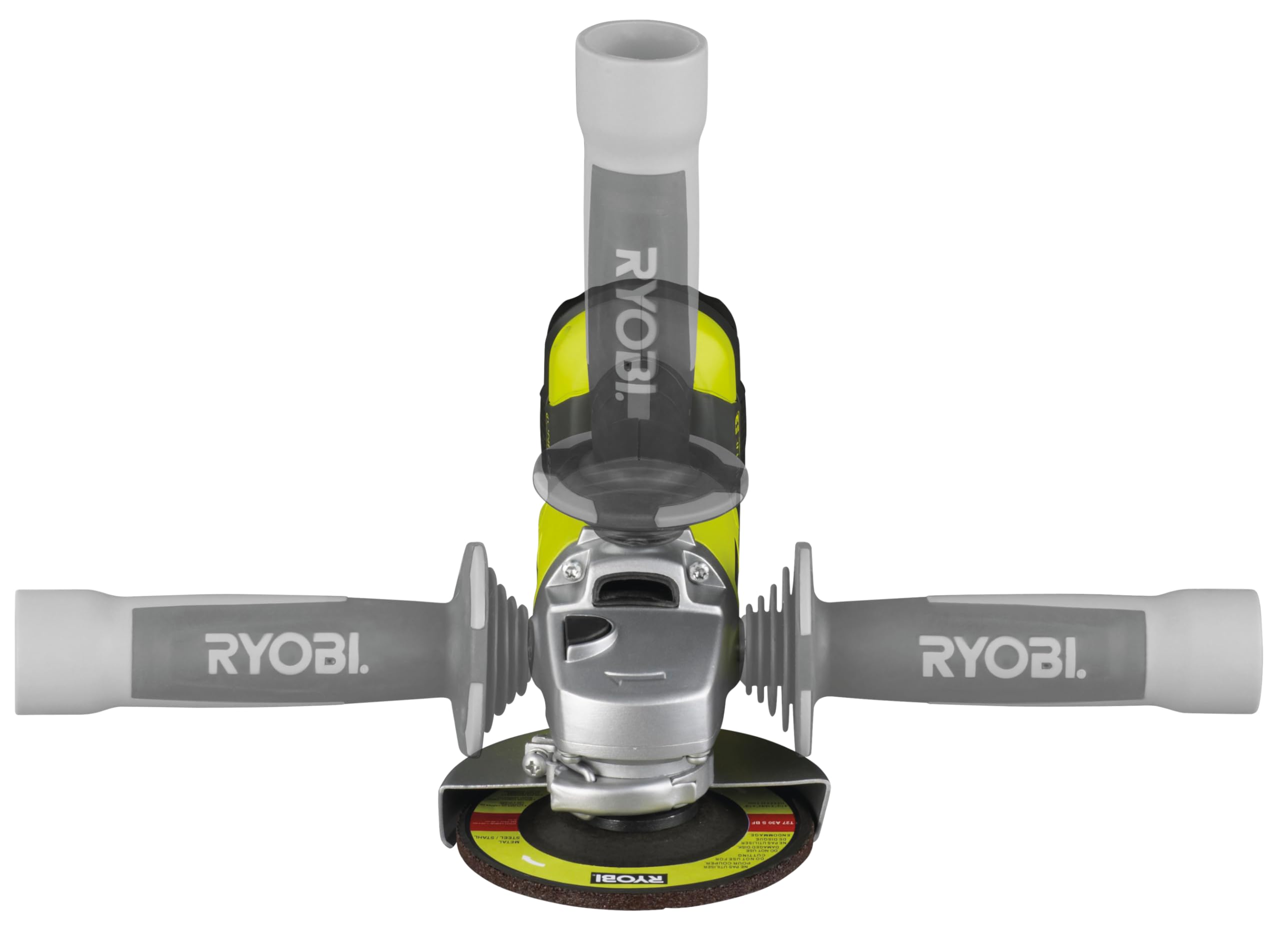 Ryobi Smerigliatrice Angolare a Batteria 18V ONE+, Disco 115 mm, 7500 giri/min, con Batteria 4.0Ah e Caricatore, R18AG-1C40GP