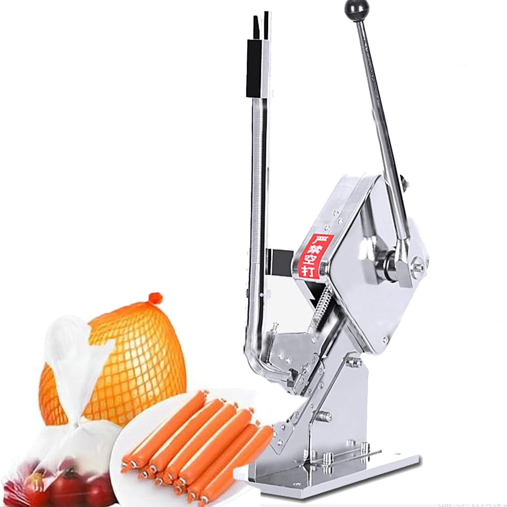 MRVAKDYDI Portable Tying Machine for Sealing, Manual U-Shape Sausage Clipper Food Sealing Machine 50-120mm 4500 Pcs For Freezing Plants(U506y)