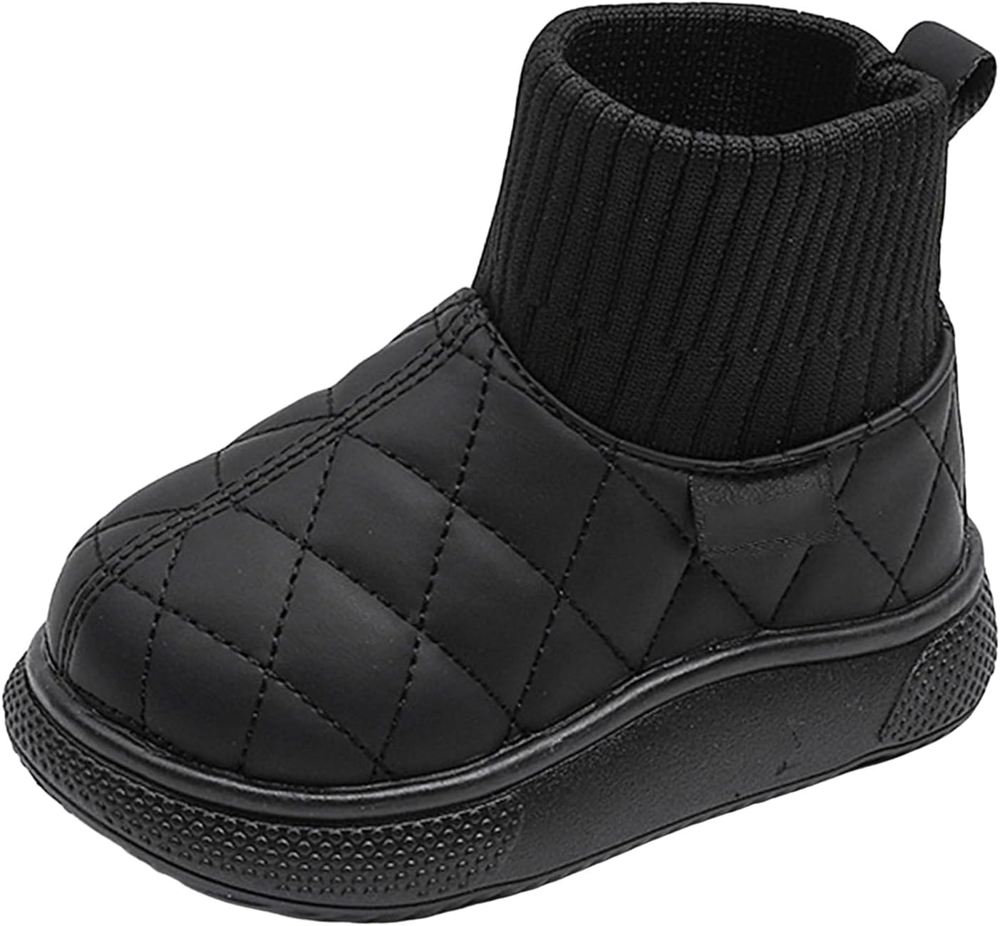 Girls Boys Snow Boots Warm Winter Fleece Lined Lightweight Outdoor Shoes for Cold Weather Toddler Kids Waterproof Anti-Slip Flat Ankle Booties Comfortable Casual Slip On Walking Boots - Image 4