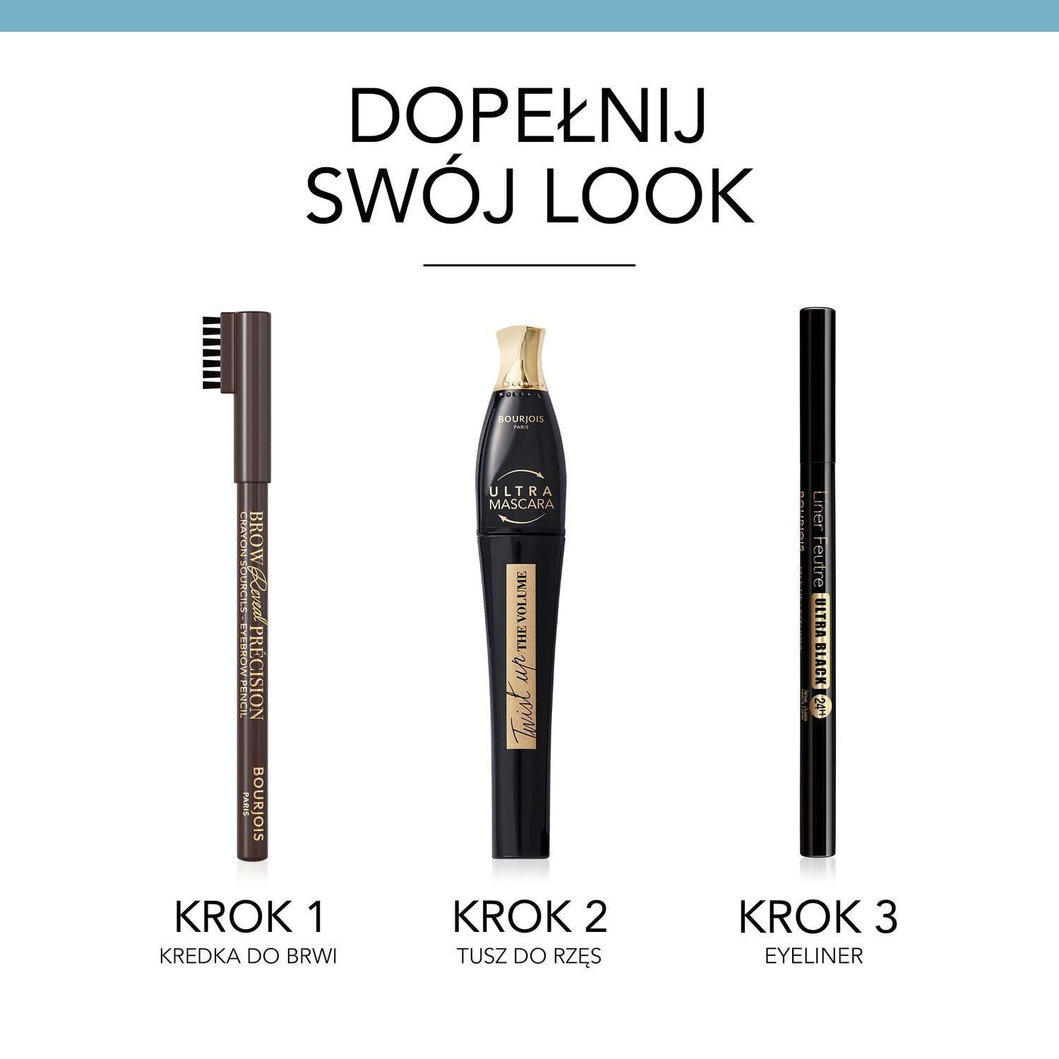 Bourjois Twist Up Tusz do Rzęs, 02 Ultra Brown, 8 ml