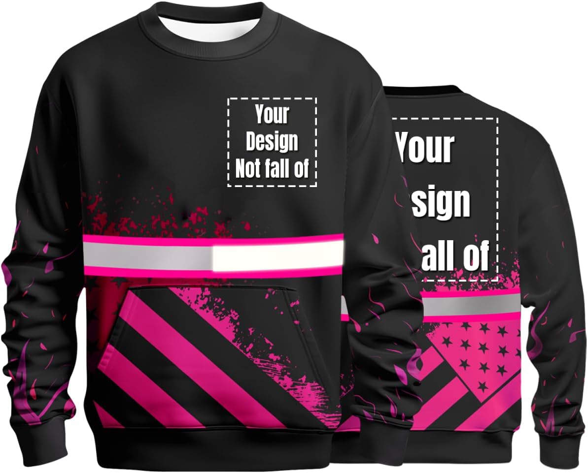 High Visibility Reflective Safety Workwear Customized Your Design Hi-vis Pullover Safety Sweatshirt