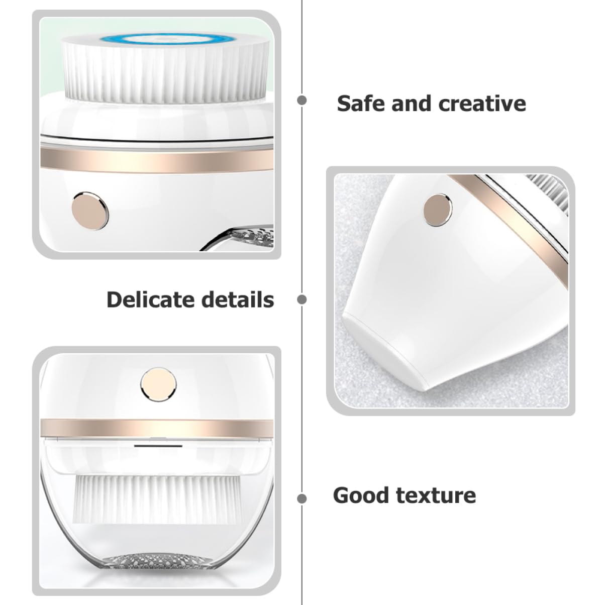 Homoyoyo Cepillo Facial Eléctrico de Limpieza Cabezal Desmontable, Ligero y Duradero, Material Abs para Eliminar Impurezas y Uso Diario en Cuidado Facial