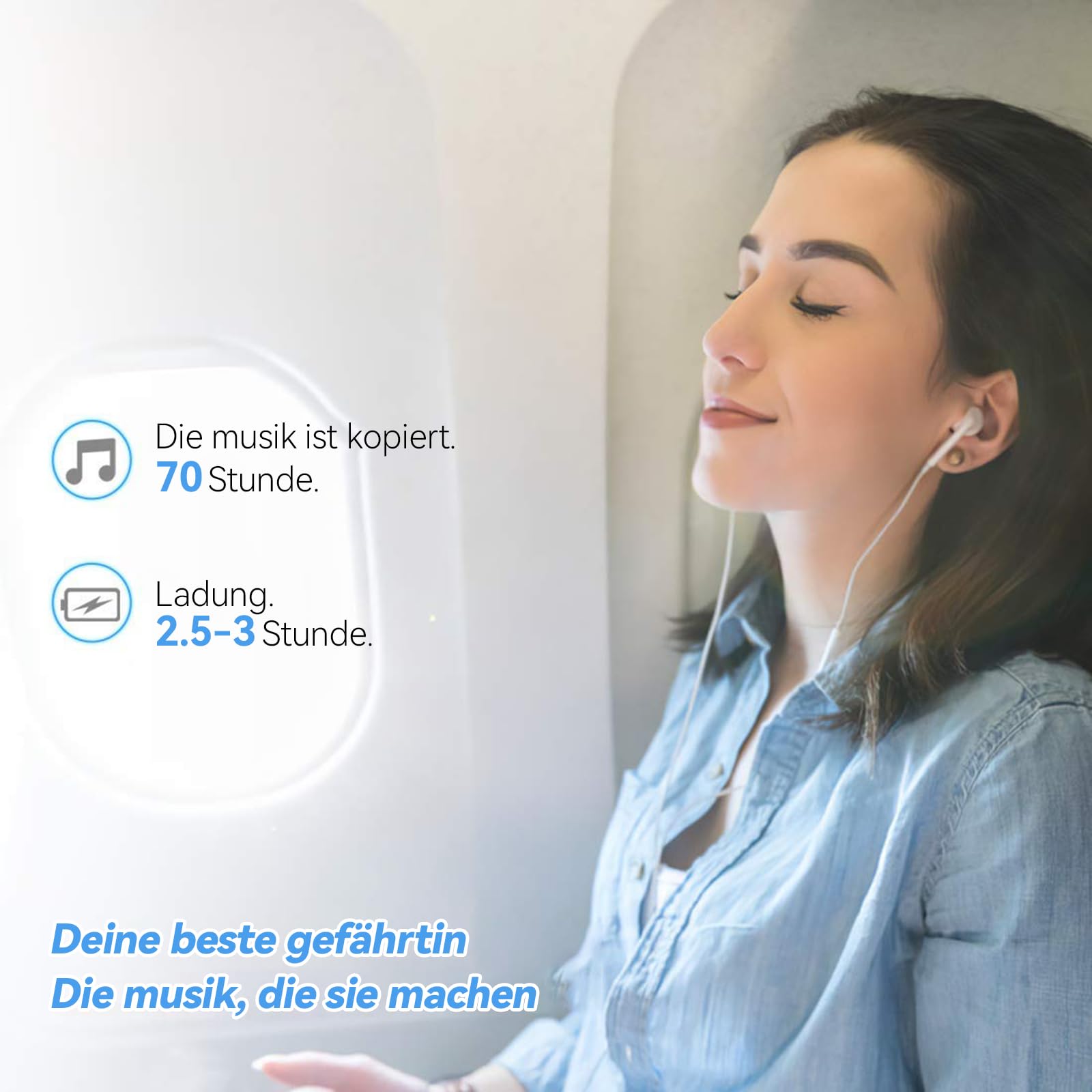 AGPTEK 64Go MP3 Bluetooth avec Écouteurs, Noir