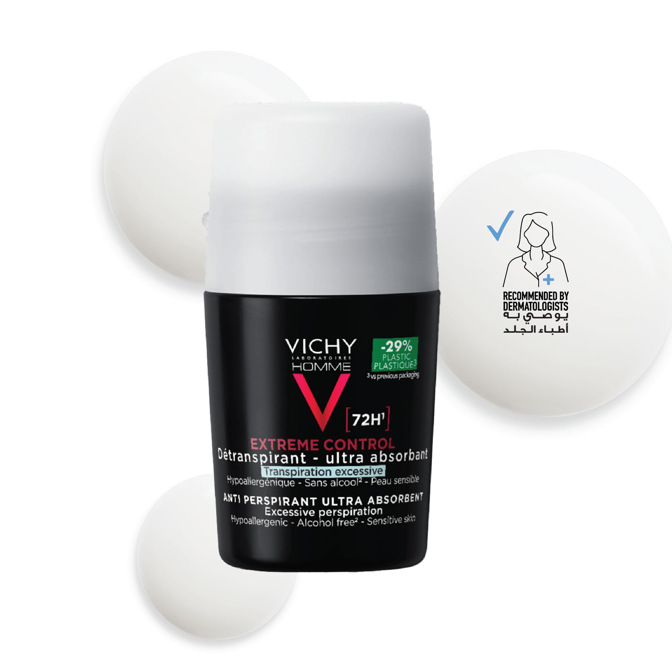 VICHYHomme 72 Hour Deodorant Anti Perspirant Soothing Effect for men 50ml