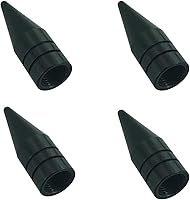 Vista 4 de Abfer Tapas de válvula de neumáticos, tapas de vástago de aire de automóvil, cubiertas para vástagos de presión para bicicletas, vehículos, Negro