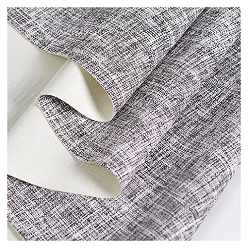 Tissu ameublement aspect lin gris élégant au mètre large 138cm