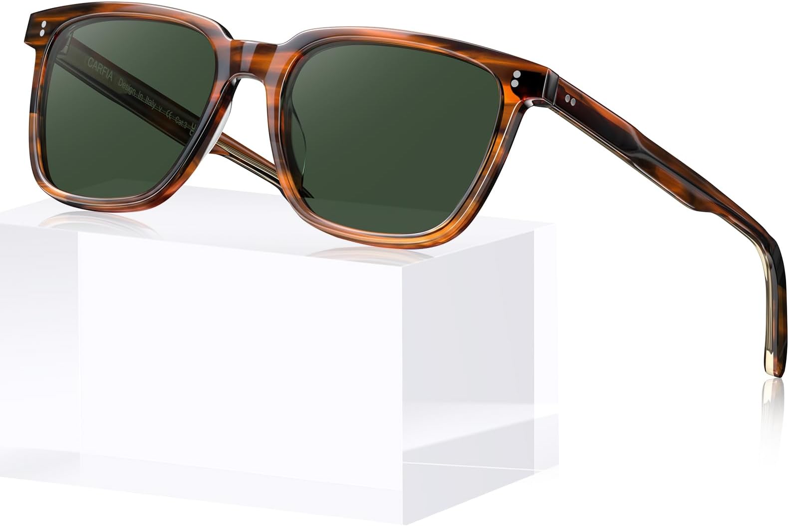 - Retro Acetate Polarized Sunglasses for Men UV400 Protection Driving Outdoor Anti-Glare Sun Glasses CA5354WS