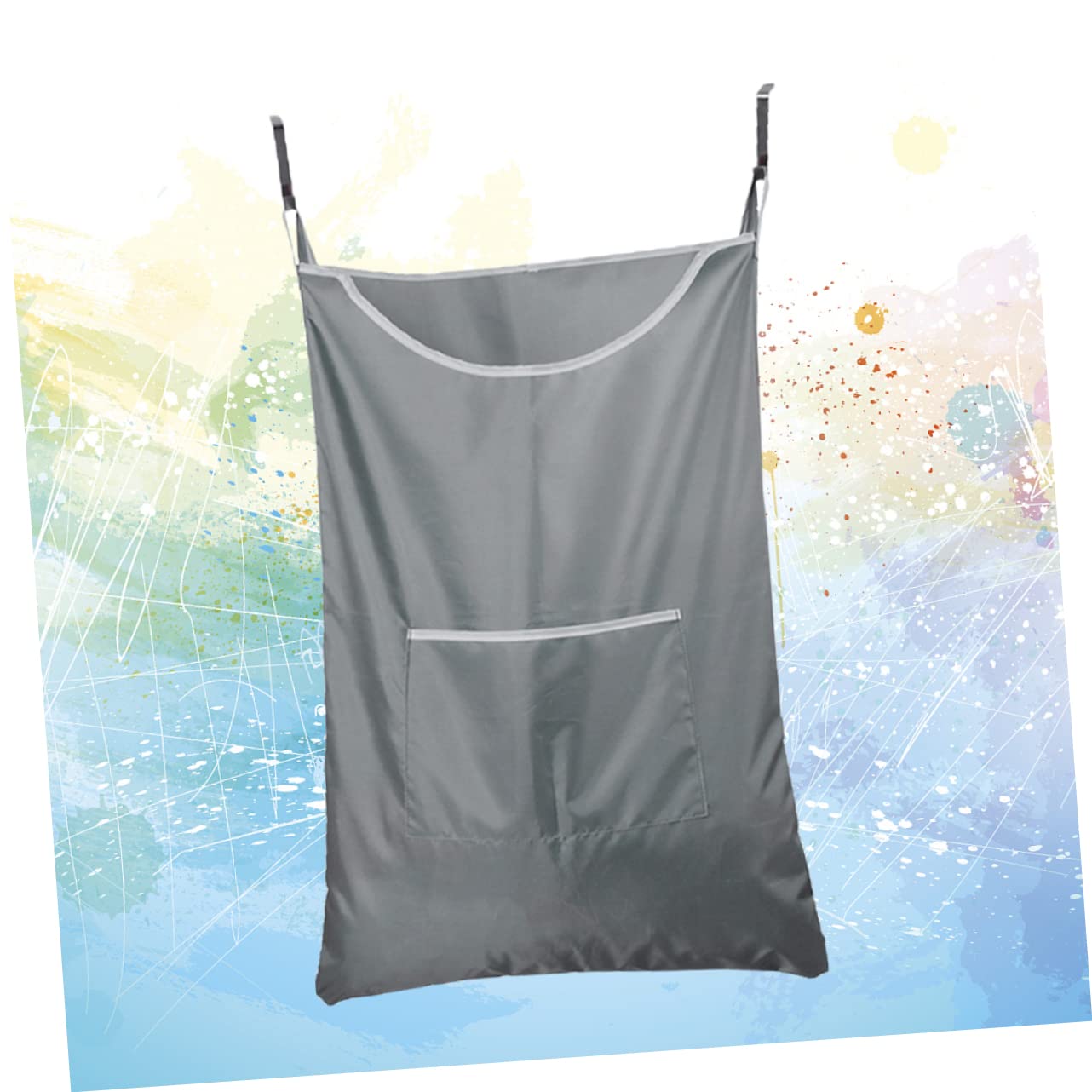 IMIKEYA 2pezzi Borsa Per Biancheria Sporca Grigio Sacchetto Pratico Per Riporre Abbigliamento e Accessori Bagno Design Semplice e Maniglie Comode Per Facile Trasporto
