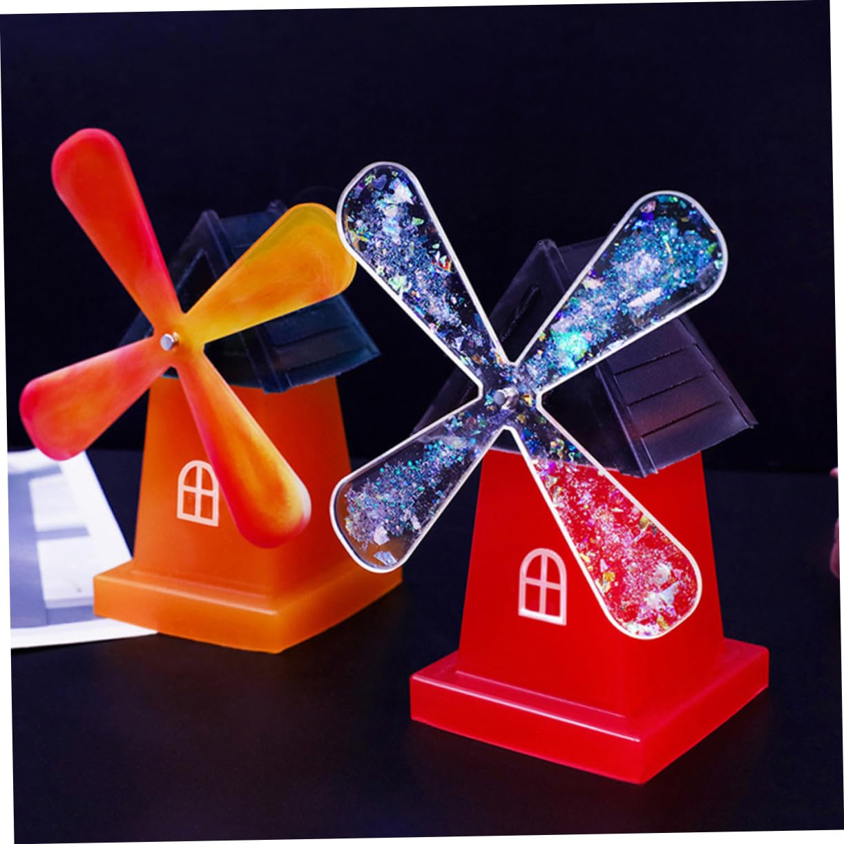 EXCEART 5juegos Molde De Silicona Para Viento Rotatorio Moldes De Epoxi Para Manualidades Incluye Accesorios y Material Duradero y Flexible