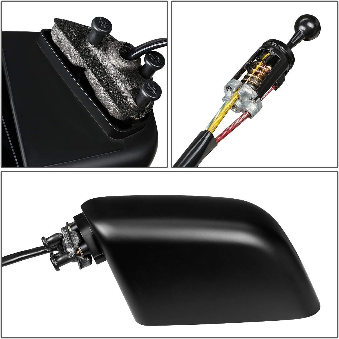 DNA Motoring OEM-MR-GM1320115 Factory Style Manual Left Side View Door Mirror