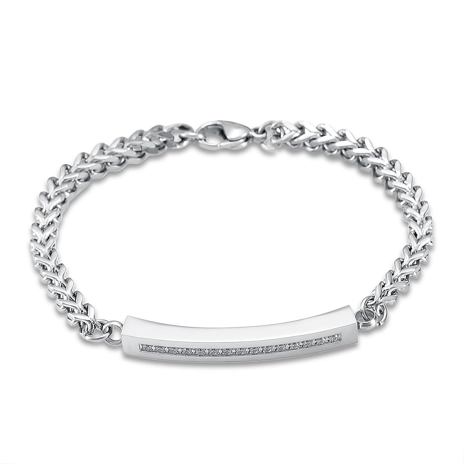 Cremation Urn Cuff Bracelet for Ashes Stainless Steel Crystal Cube Cremation Bangle Keepsake Ashes Jewelry