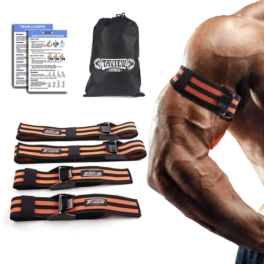 Buy TAVIEW Occlusion Bands for Blood Flow Restriction Trainng,4 Pack (2 Arm Bands,2 Leg Bands