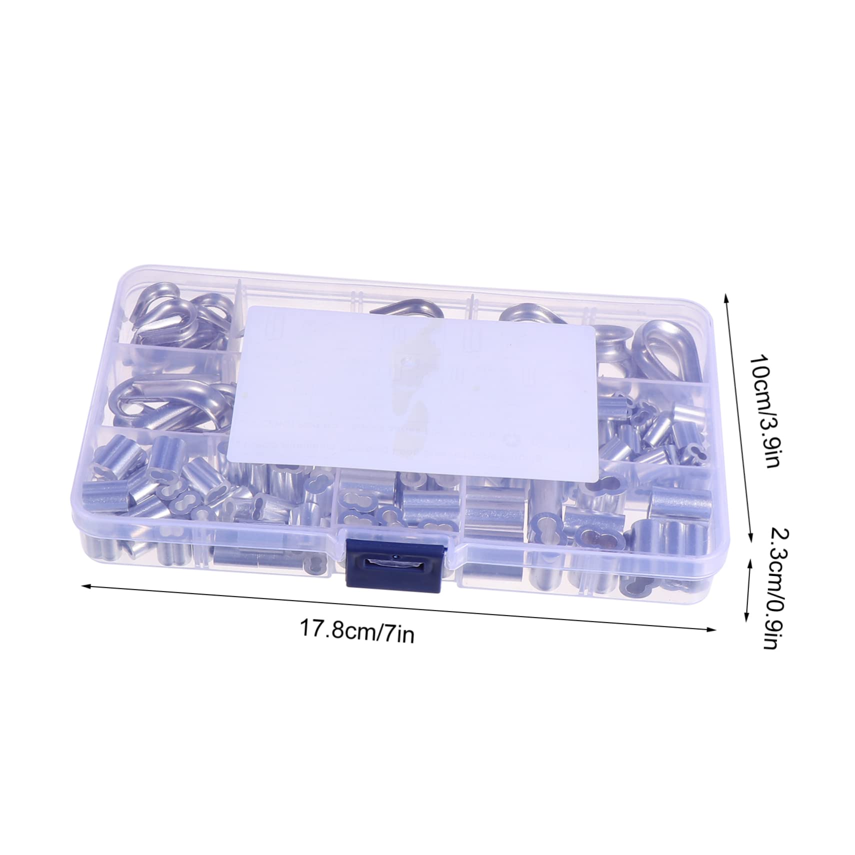 STOBAZA 240pcs Stainless Steel Wire Rope Loop Crimp Sleeves Double Oval Connector for Deck Railings Sweetheart Ring Parts