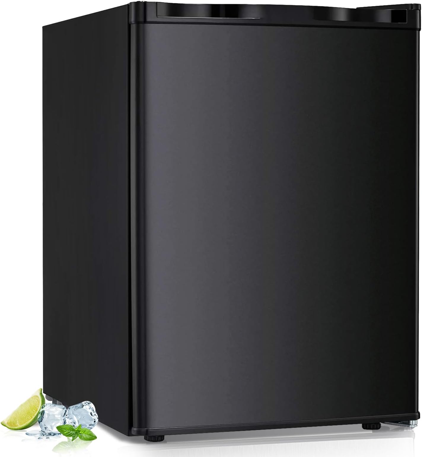 R.W.FLAME Mini Freezer Countertop, 2.1 Cu.Ft Energy Saving Upright Freezer, Small Freezer with Reversible Single Door for Home/Dorms/Apartment/Office (Black)