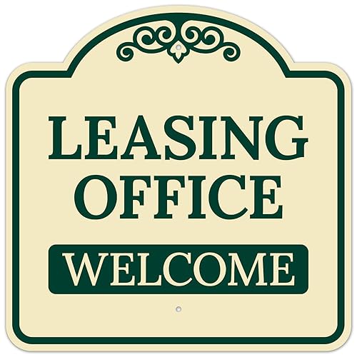 Miniatura 8 de Sigo Signs - Letrero decorativo de bienvenida para oficina, verde oscuro, 18 x 18 pulgadas, ACM, resistente a la decoloración, fabricado en Estados