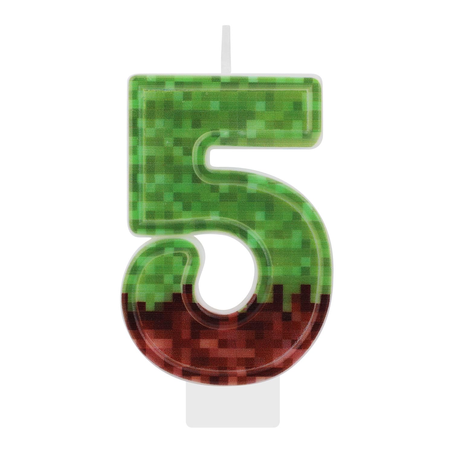 Candela di Compleanno Numerica, Verde Marrone Candele di Compleanno Numeriche Candela di Paraffina Numerica Decorazioni per Torte Decorazioni per Torte per Feste di Compleanno (Numero 5