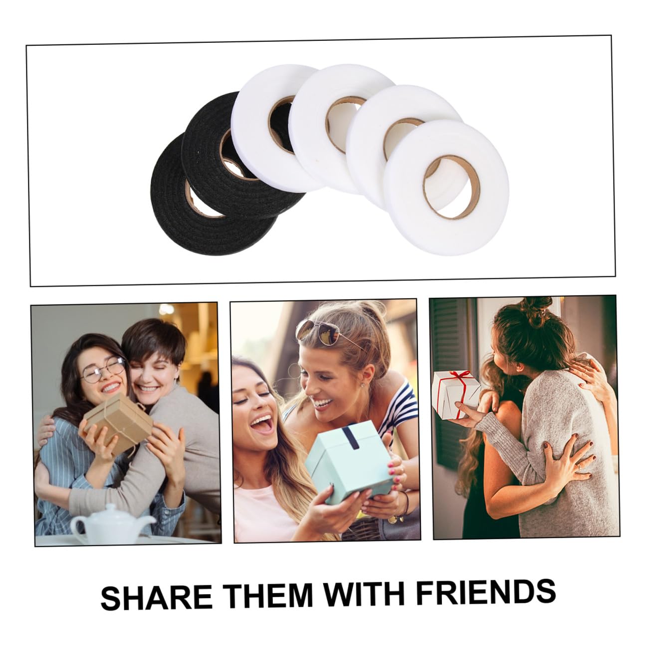 6Rolls Double Sided Non Woven Hemming Tape of Practical Interfacing Tape for Garment Use Adhesive for Temporary Fabric Bonding