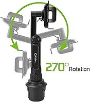 Vista 5 de Cellet Soporte para portavasos para teléfono inteligente, soporte para teléfono compatible con iPhone de Apple y teléfonos inteligentes Android