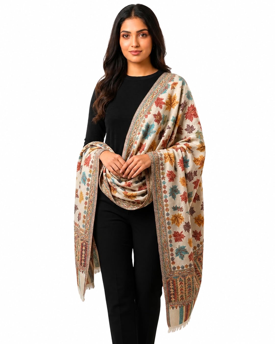 kashmiri chinar wool shawl for men,women and gifting-image-39