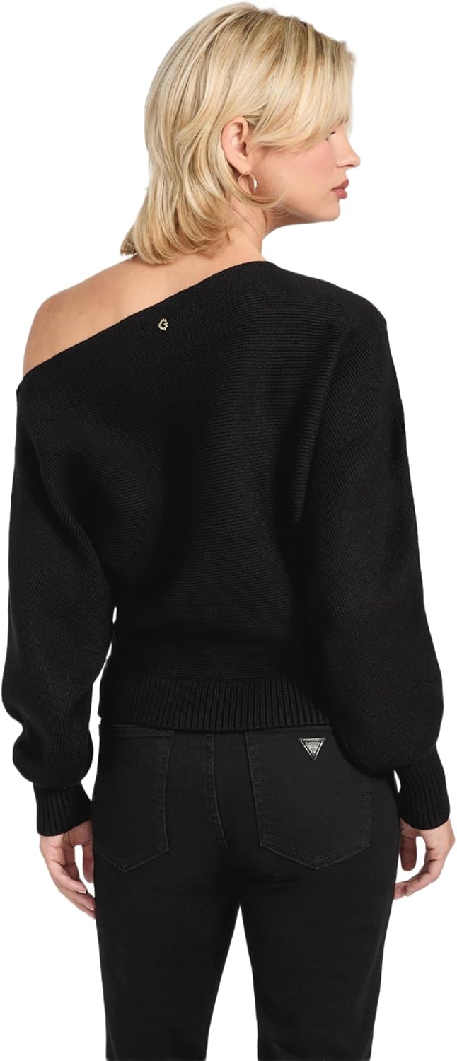 Guess Women's Eco Long Sleeve Beaded Jamia Sweater