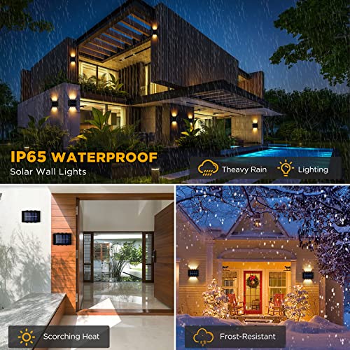 YUNYODA 4 Pack Solar Wall Lights Outdoor - Image 4
