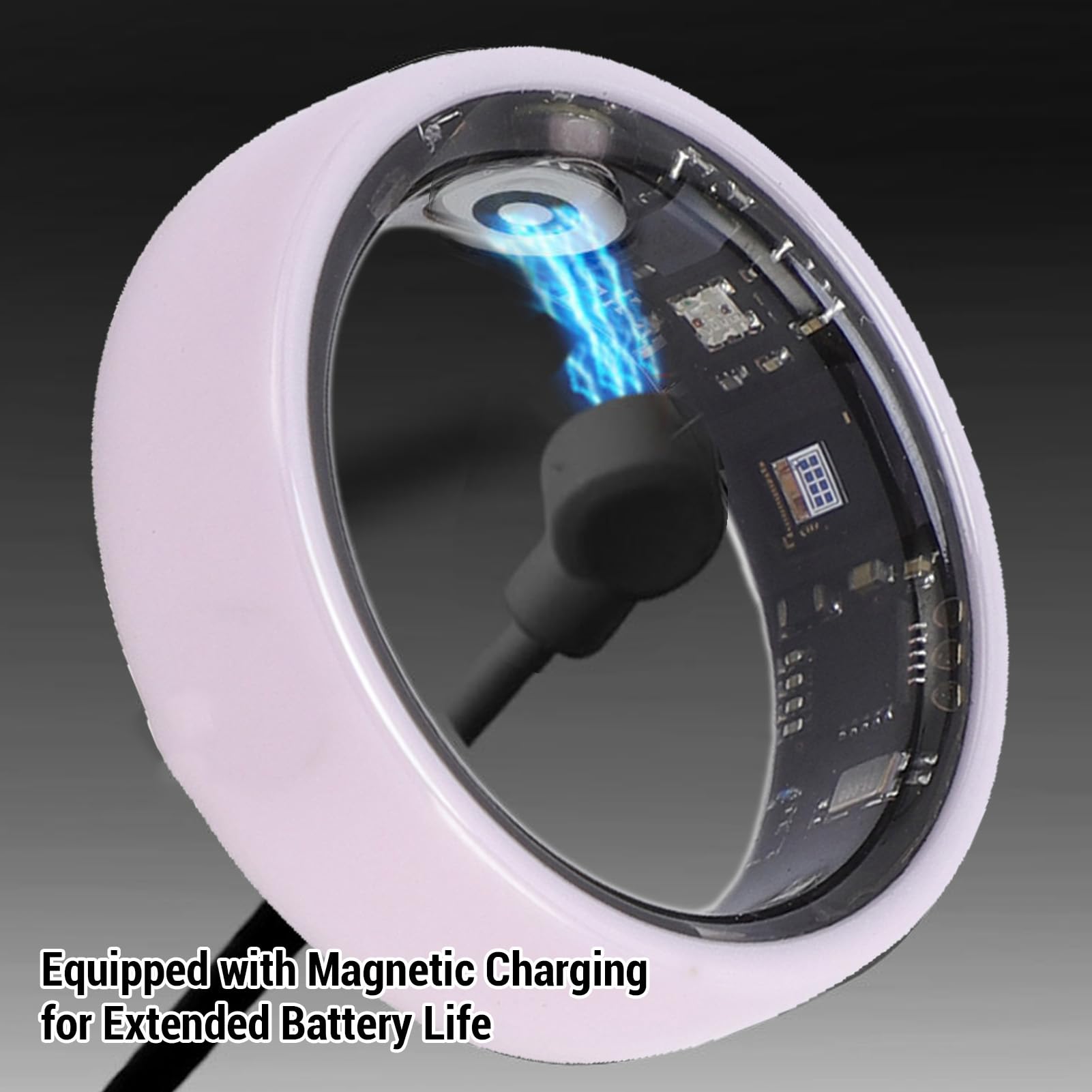 Annadue Smart Ring, Tracker Sanitario NFC per Uomo e Donna, Contapassi Magnetico Impermeabile IP68 per Fitness e Sonno