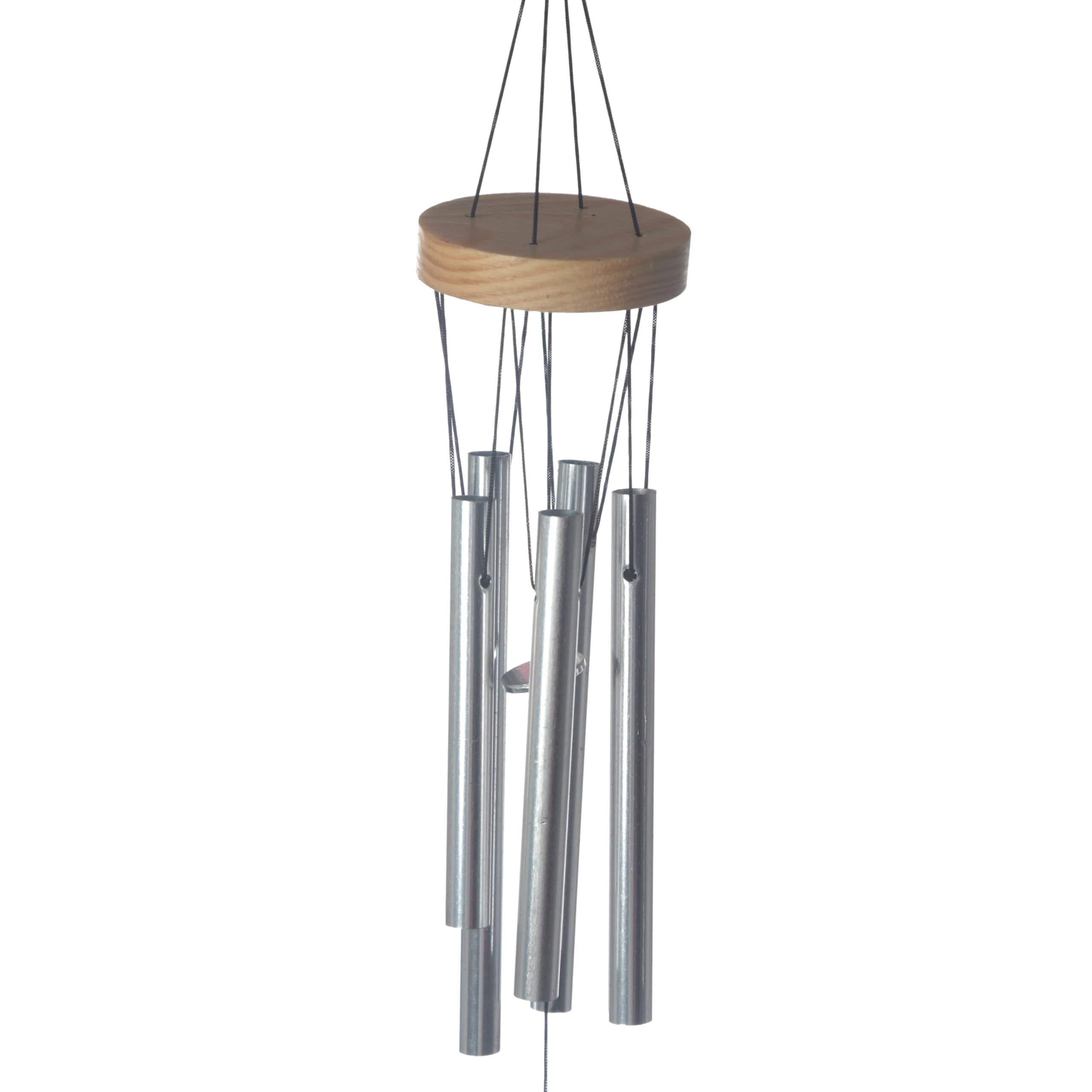 Puckator Campana a Vento con Tubi Metallici e Pendolo in Legno 37cm