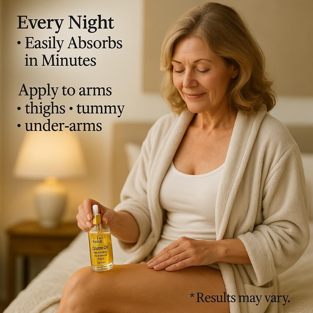 Erae Queen Oil – Cold-Pressed Natural Botanical Firming Oil for Face & Body – Hydrates Tightens & Restores Elasticity for Crepey, Aging & Menopausal Skin on Arms, Tummy & Thighs, 4 fl oz (1PCS) - Image 8