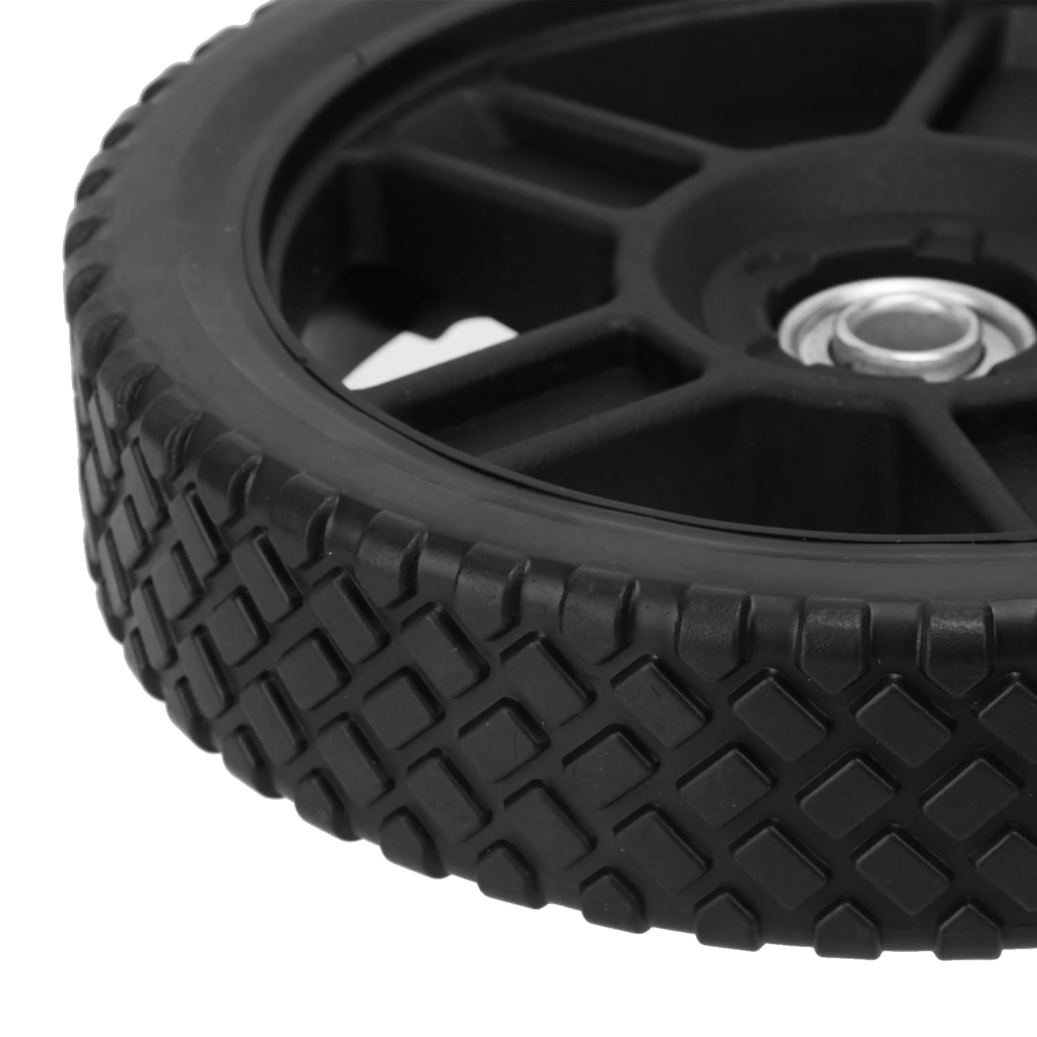 Paquete de 4 ruedas para cortacésped, 8 x 1.75 pulgadas, kit de ruedas para cortacésped, ruedas de silla de ruedas, cortacésped de empuje, se adapta a la mayoría de cortadoras de césped