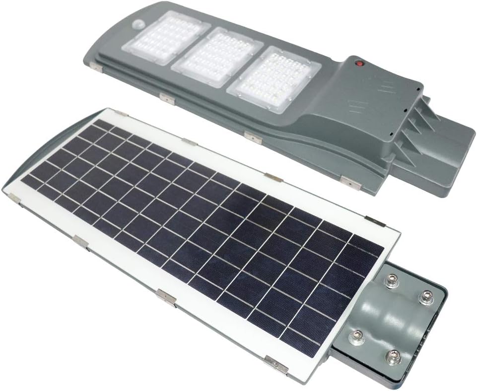 Ouhigher Solar Street Light 60 W LED Motion Sensor Light Waterproof for Outdoor Street Lighting Outdoor Parking - White