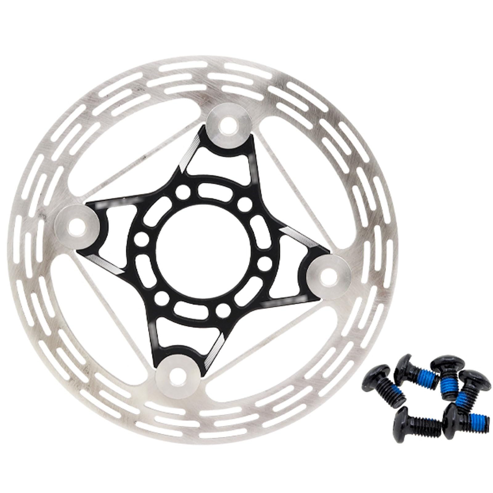 Rotore del freno a disco for bici - 140mm/160mm/180mm/203mm in acciaio inossidabile con 6 bulloni for bici da strada e mountain bike, 1 pz(203mm)