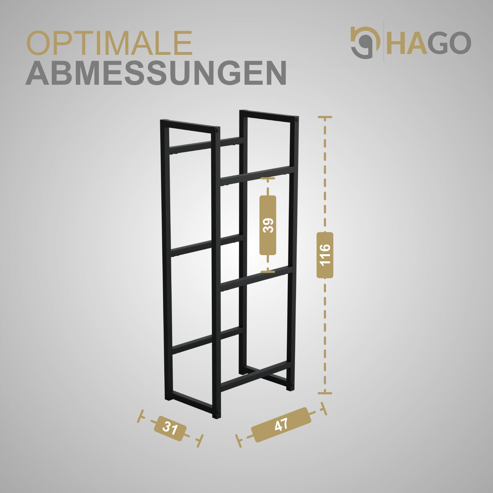HAGO24 | Getränkekistenregal | Stahlregal | Flaschenkastenregal | Anthrazit | 3 Kisten | Kellerregal | Getränkeständer | Aufbewahrung | Metallgestell | Regal