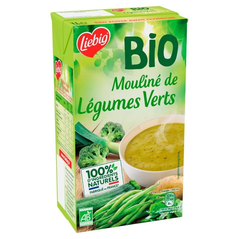 BIO MOULINÉ DE LÉGUMES VERTS 1L, LIEBIG, LOT DE 4