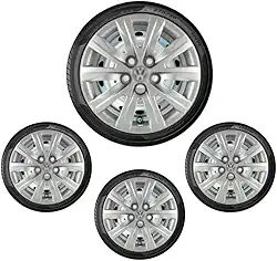 Jogo De Calota Fox Space fox Polo Aro 14 Prata + Emblema 4pçs