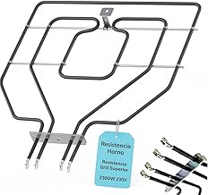 RECAMBIOS DREYMA Superior Grill Resistance 2300W 230V 360x340mm Distance Terminals 26mm 3 Faston Replacement Oven Compatible with Balay Bosch Lynx Superser Neff Constructa Crolls Cork Pro