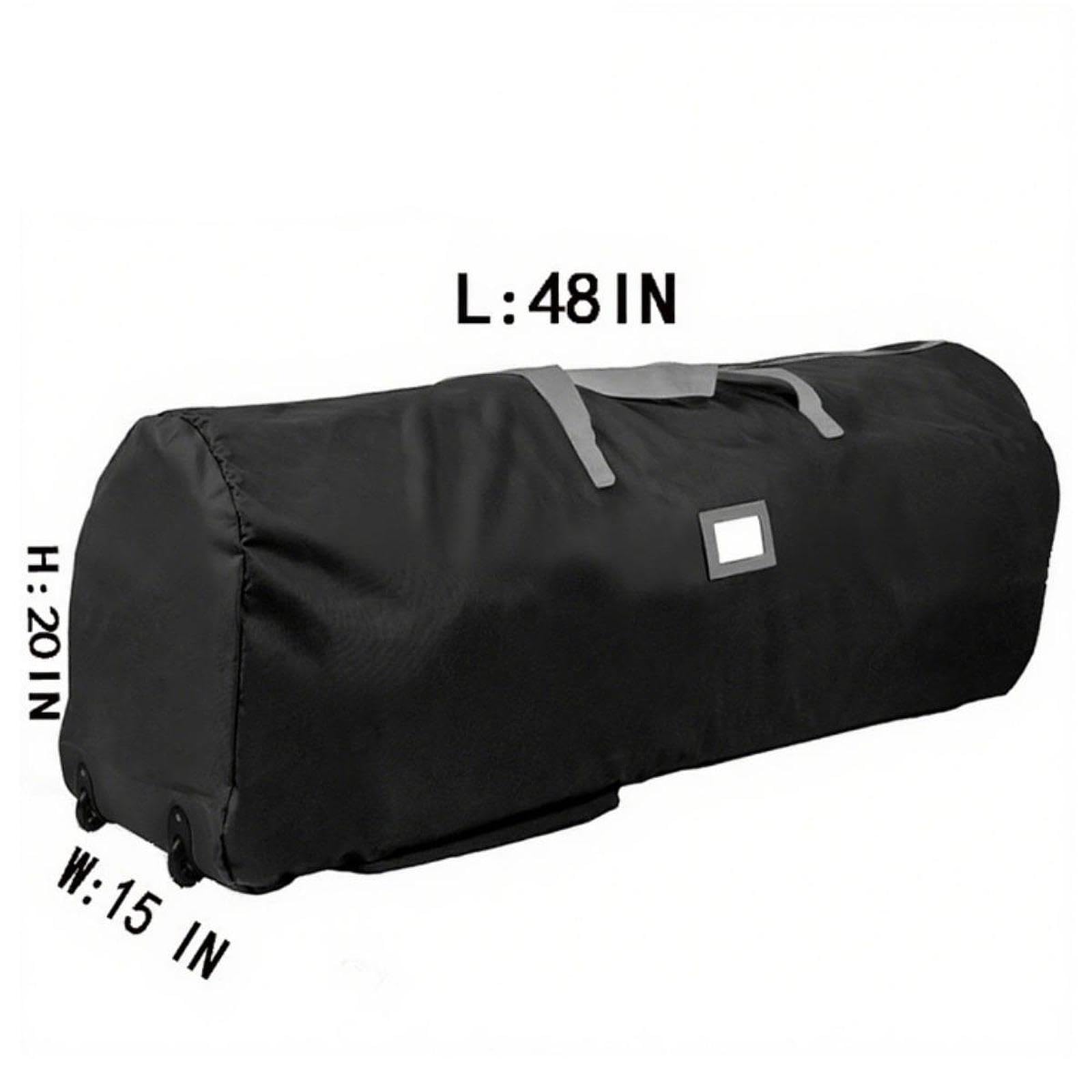 Yajuyi Aufbewahrungstasche für Künstliche Weihnachtsbäume mit Rollen, Leicht Und Einfach zu Transportieren, Multifunktionales Oxford Gewebe, Schwarz 122x38x51cm