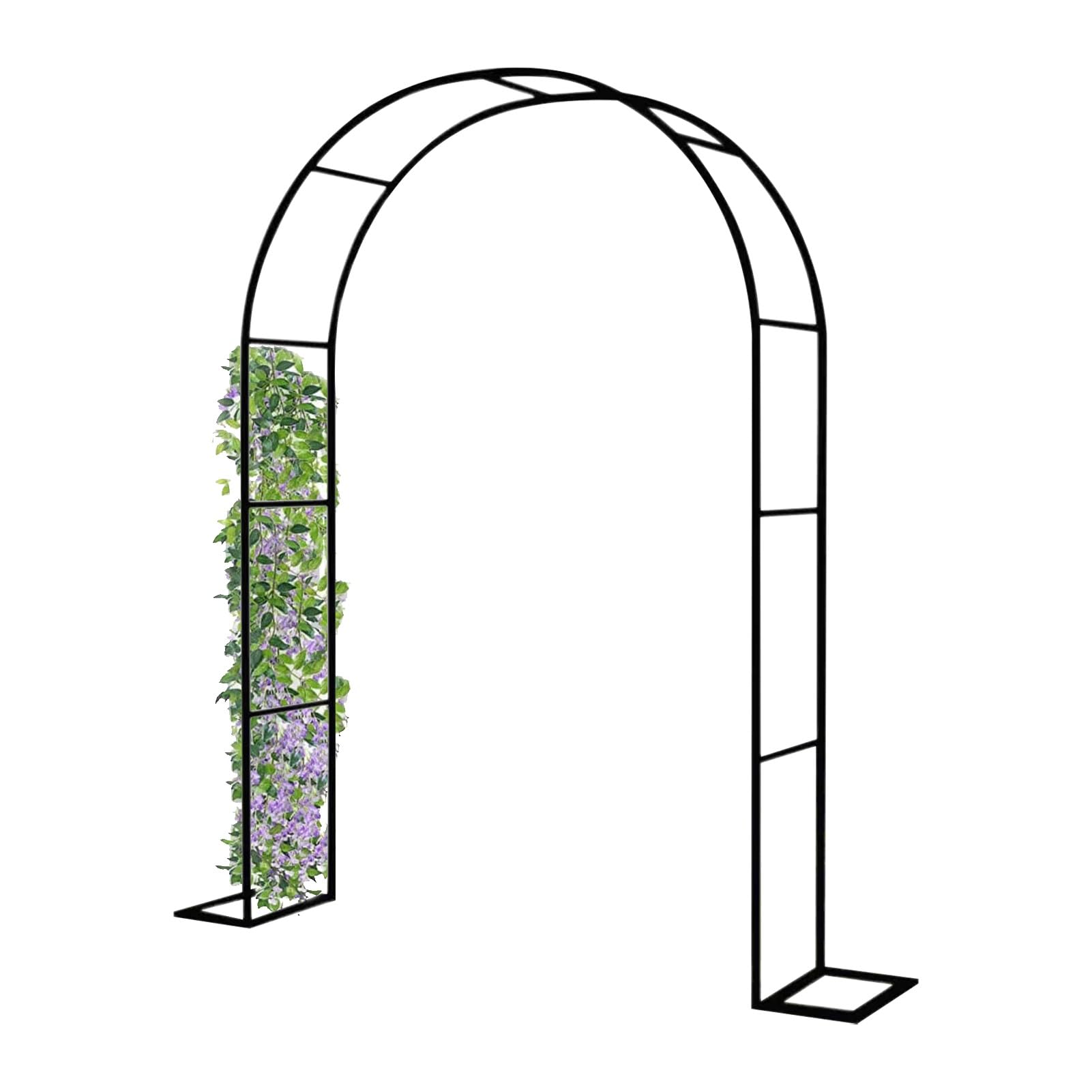 Treillis d'arche de jardin en métal, arche d'extérieur large de 120cm, 140cm, 180cm, 200cm, 240cm, 280cm, 350cm arcs de roses robustes cadre en acier pour plantes grimpantes(280x220x40CM/9.2x7.2x1.3ft