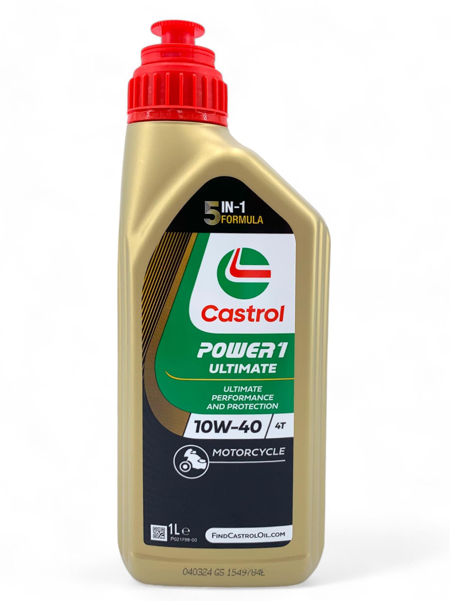 Aceite motor motos y scooters lubricante Castrol Power 1 Ultimate 4T 10W40 con Llavero sacacorchos 4x1lt