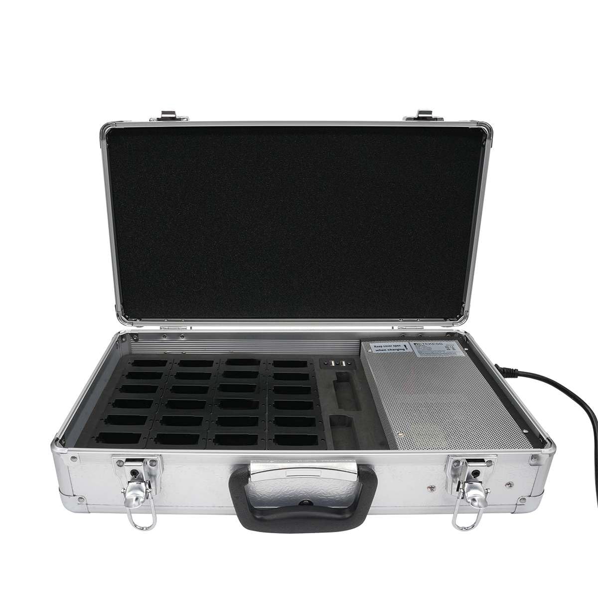 Retekess TT030 28 fentes Tour Guide System Mallette de Chargement Pour TT126R 2 Emplacements Pour Émetteur et 26 Emplacements Pour Récepteur