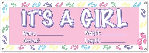 Miniatura 4 de Beistle 50178 Its A Boy Sign Banner 5 x 21 azul claroblancorosapúrpuraverdeamarillo
