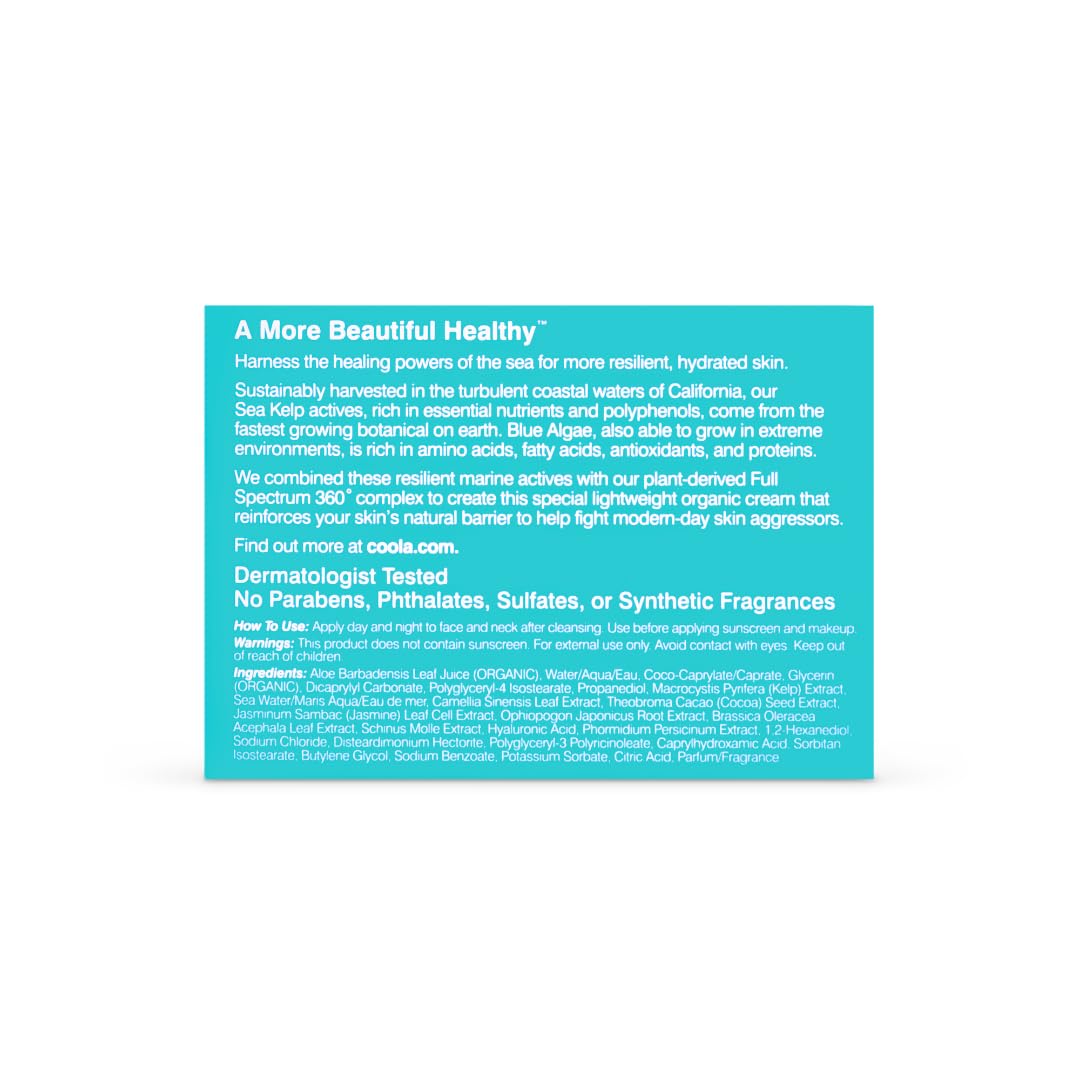 COOLA Organic The Great Barrier Cream Face Moisturizer, Dermatologist Tested Skin Barrier Protection, Vegan and Gluten Free, 1.5 Fl Oz