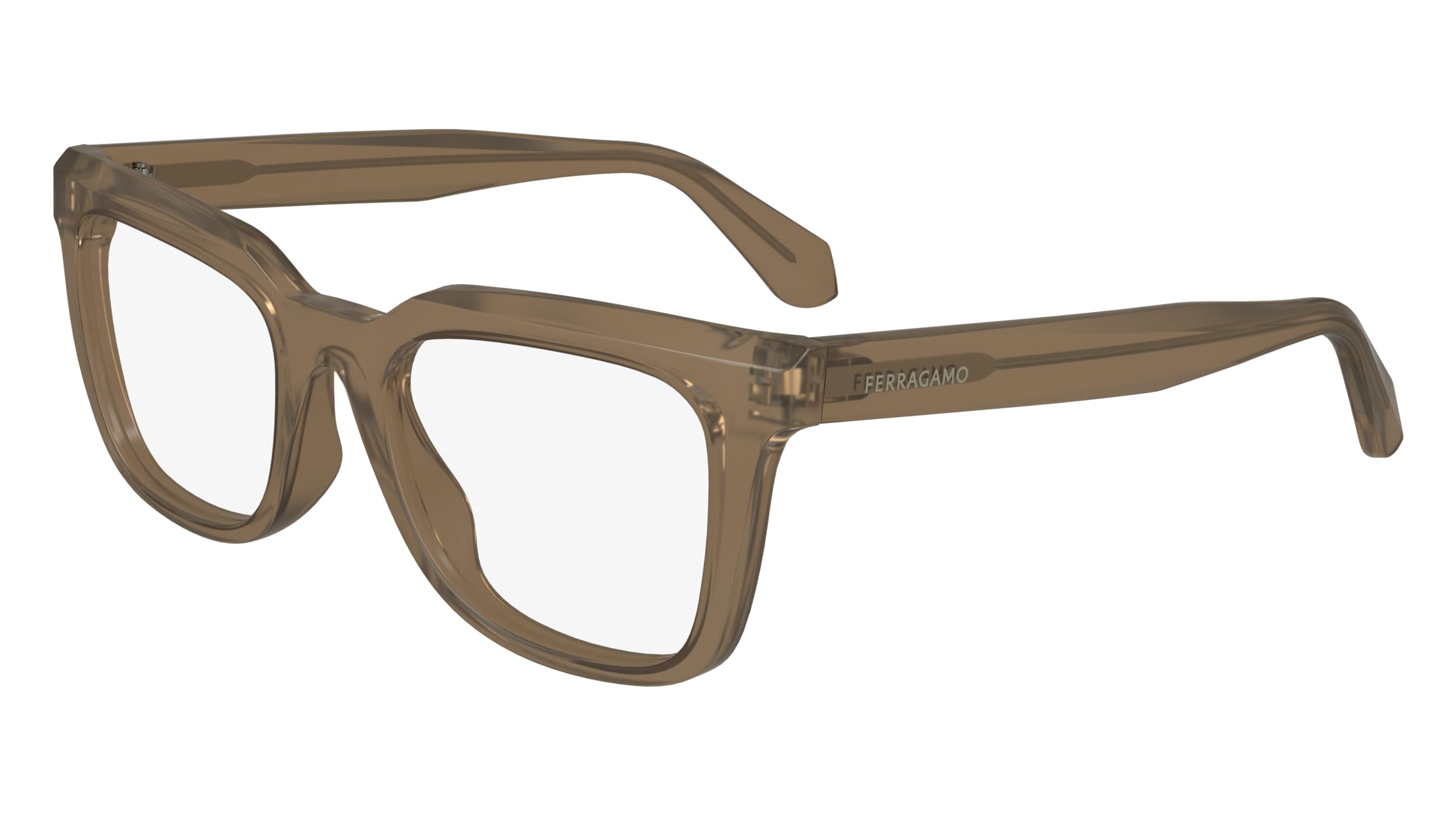 New FERRAGAMO SF-2990 213 Crystal Light Brown Eyeglasses 52 