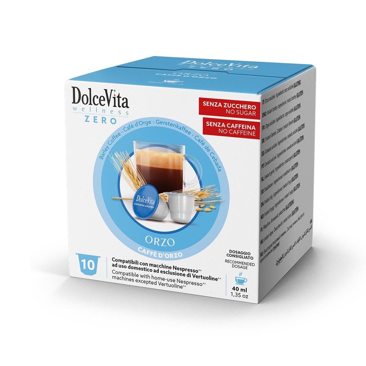 DOLCE VITA Nespresso Capsule Bevande Solubili Compatibili con macchine Nespresso * (ORZO, 160)
