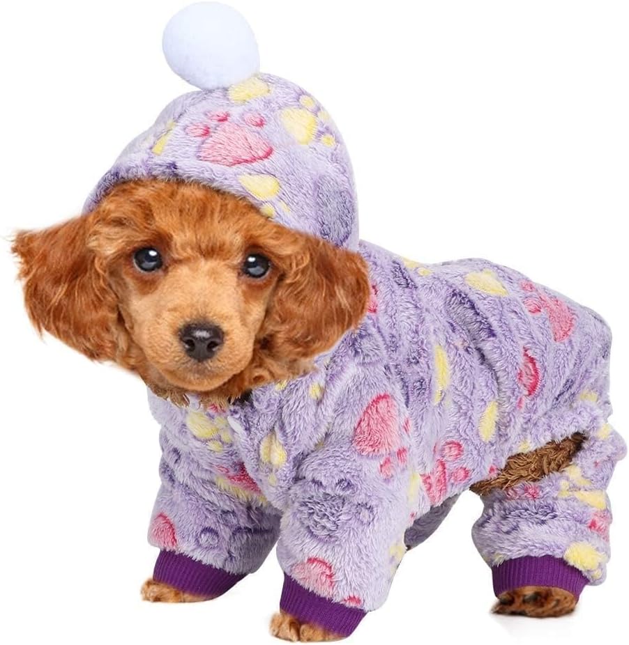 Ropa para Perros Pequeños, Sudadera de Franela Cálida con Cierre