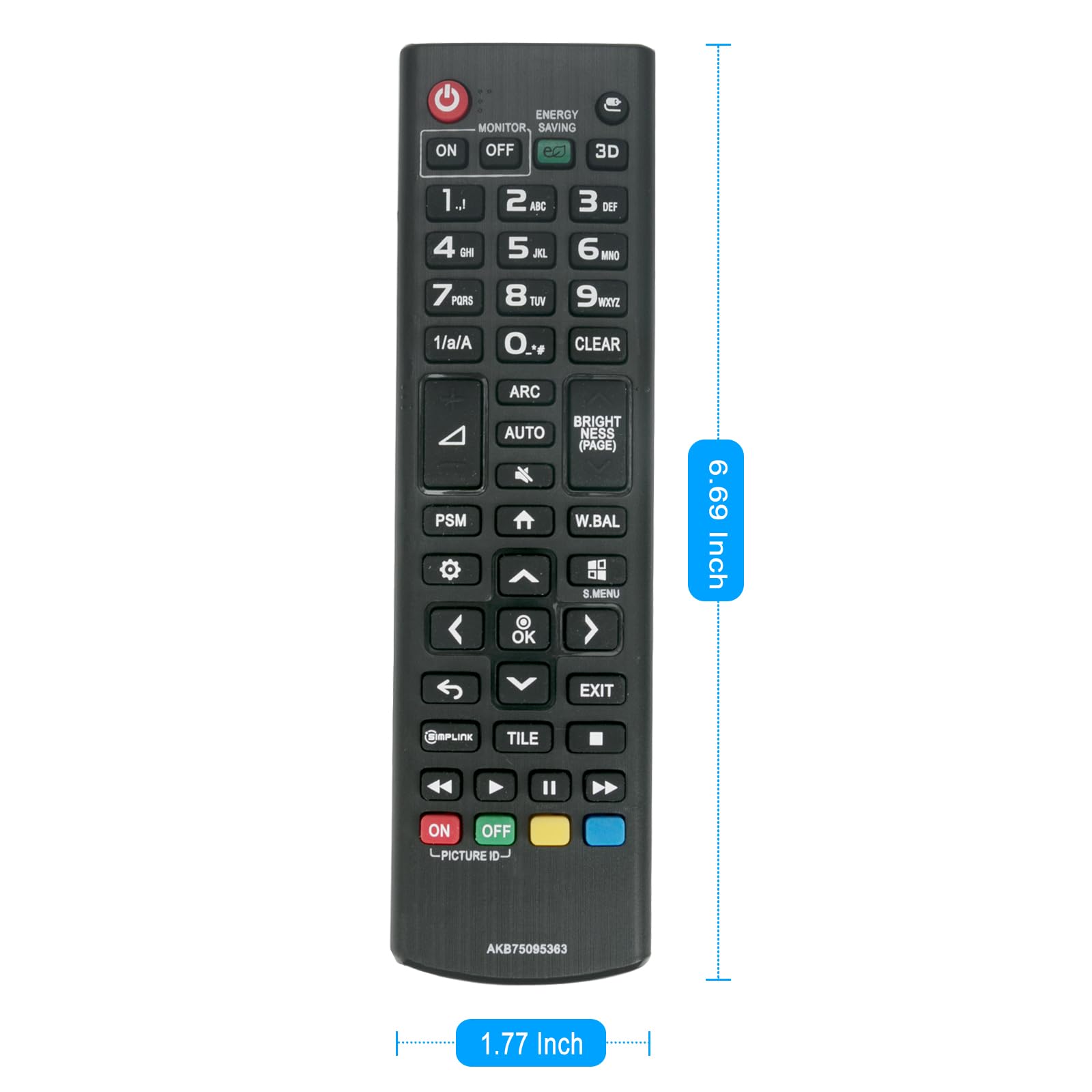 Replacement Remote Control For LG TVs - Model AKB74115501, Fits 55LE5500, 55LS4500, 47LV5500 & More