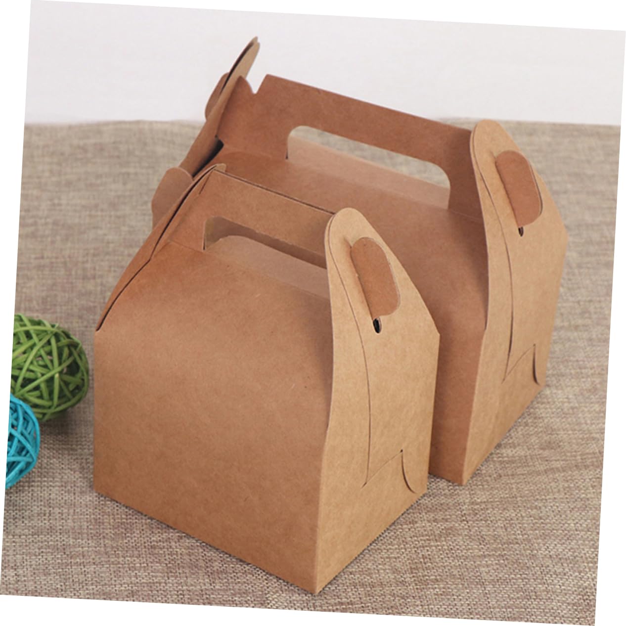 30 Boîtes Boite D'emballage Boîtes Kraft De Noël De Faveur Kraft En Brun à Biscuits De Boulangerie Papier Plier Stand De Gâteaux