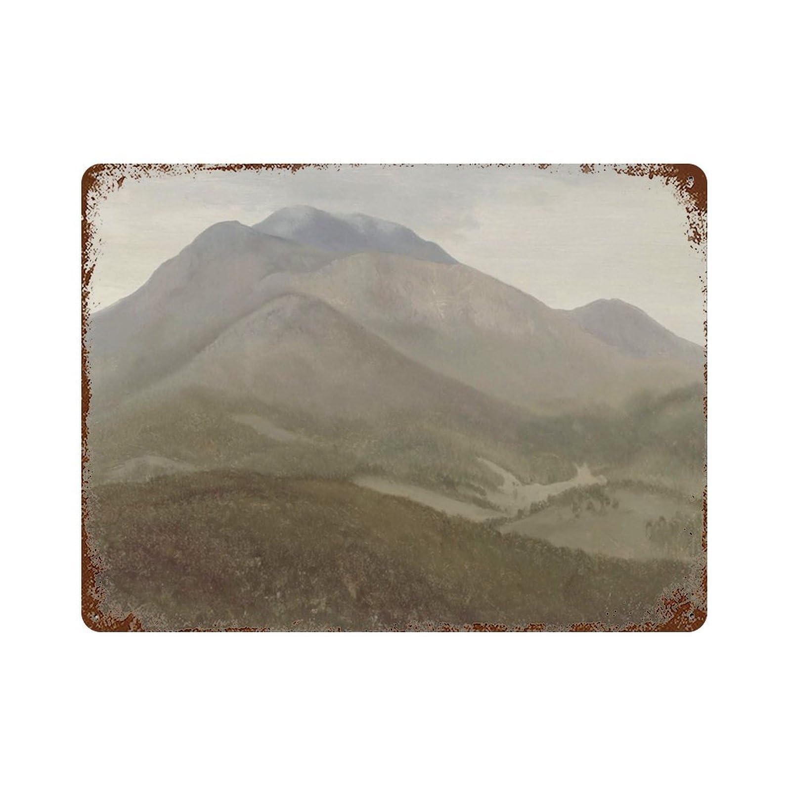 xiaoxiaoshen Vintage Mountain Landscape Pastel Painting Wall Decor Art Metal Tin Poster Modern Home Decor Art Home Bar Shop Decorations Vintage Sign 30x40cm